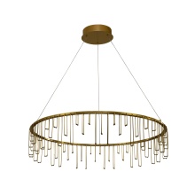 Golden 5461-32 SSG - Golden Lighting Lucerna Integrated LED 32in Chandelier in Stainless Steel Gold